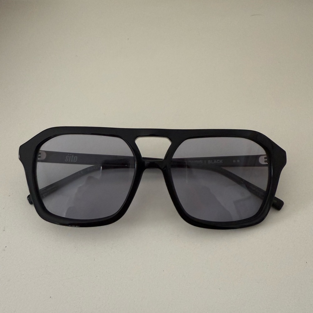 Sito Black Sunglasses with blue tint lens